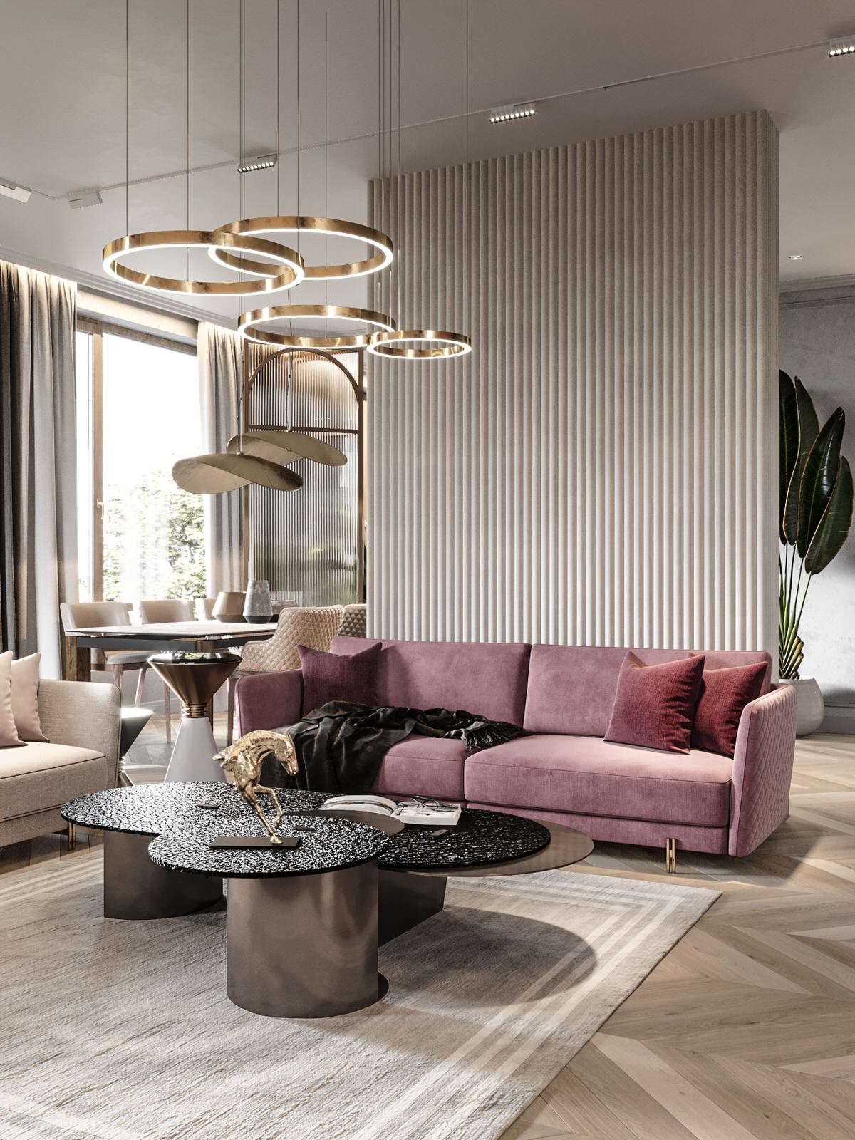 Гостиная в загородном доме