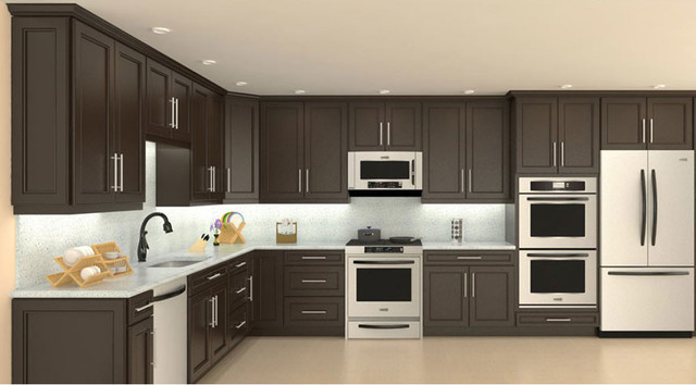 Model# 4D Chocolate Maple recessed Panel Kitchen Cabinets ...