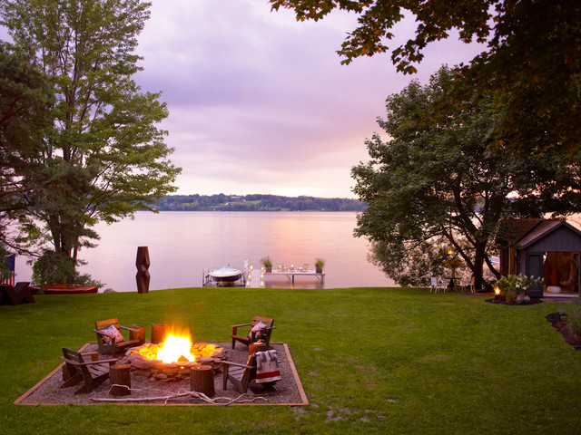 Skaneateles Lake House Beach Style Patio New York By Thom Skaneateles Lake Housebeach Style Patio New York