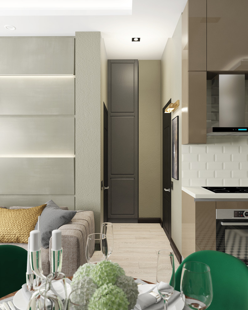 Гостиная-кухня для молодого мужчины