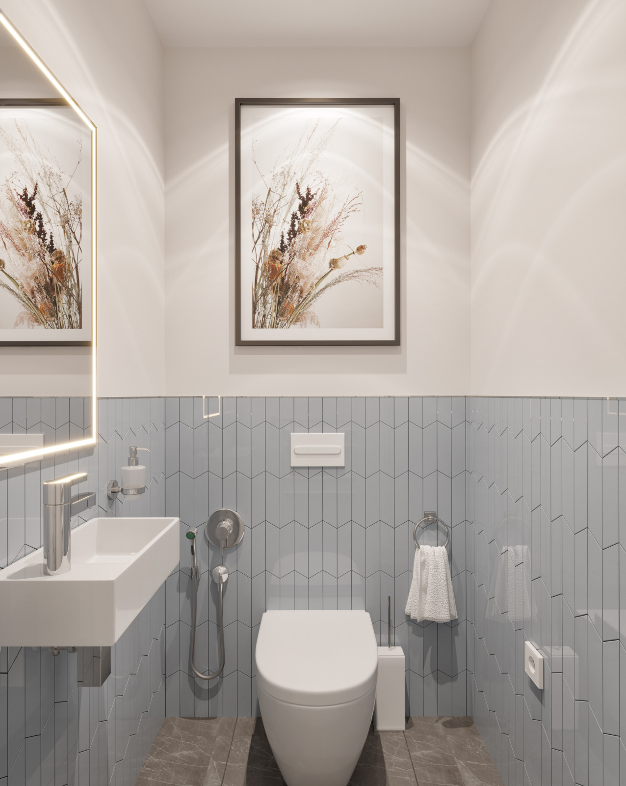 Дизайн интерьера в светлых тонах в новостройке Москвы