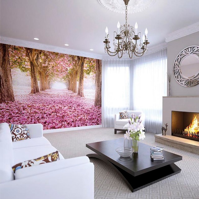 Wall Murals traditional-living-room