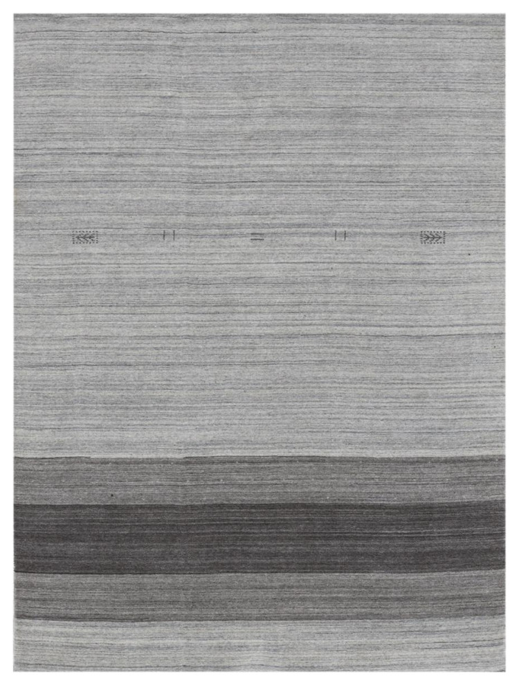 Amer Rugs Blend BLN-1 Light Gray Gray Hand-woven - 4'x6' Rectangle Area Rug