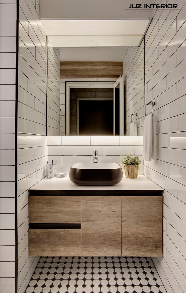Design ideas for an industrial bathroom in Singapore.