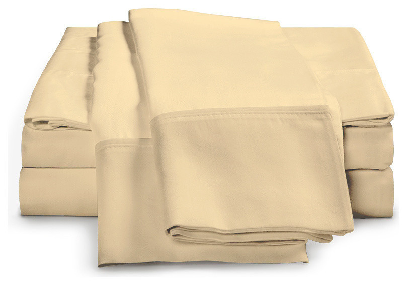 Egyptian Cotton Sheet Set, 400 Thread Count, Gold, Twin