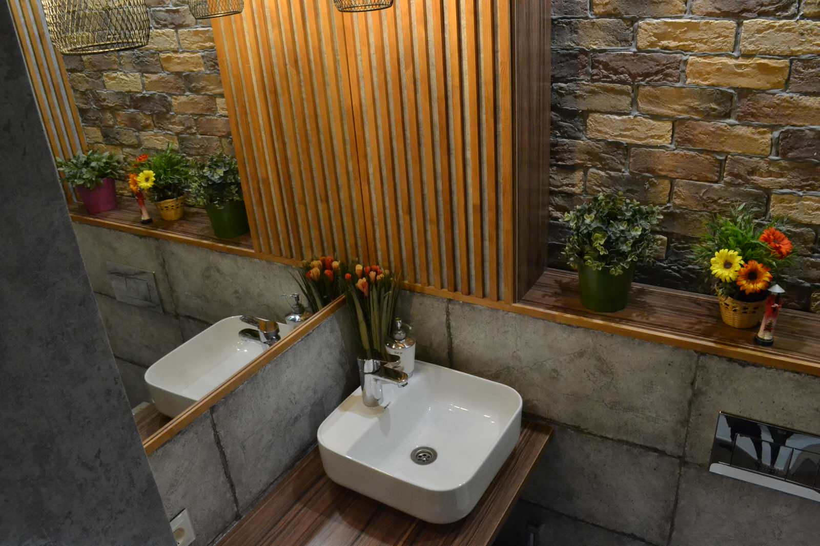 Санузел в стиле ЛОФТ