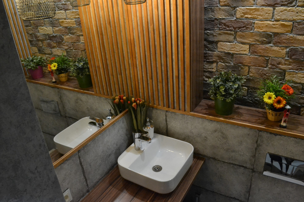 Санузел в стиле ЛОФТ