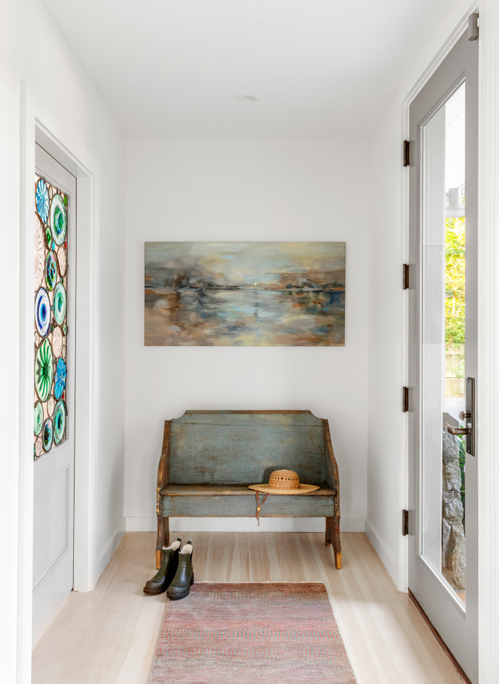 This is an example of a beach style entryway in Boston.