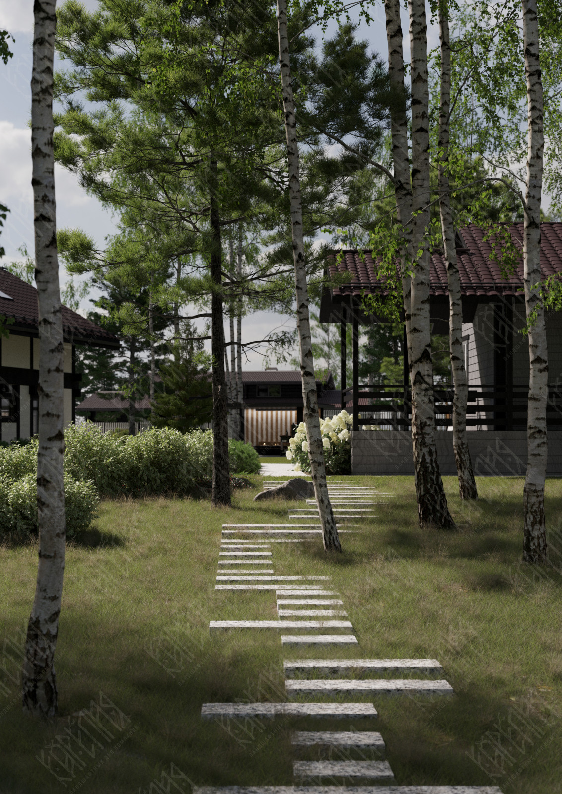 Дорожка к площадке у воды