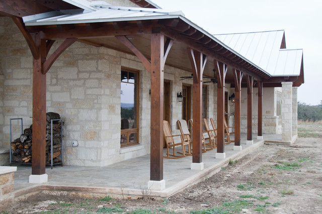 Dark Wood Trusses - Traditional - Porch - Austin - by ...