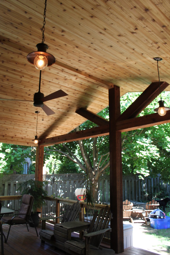 Deck - rustic deck idea in Toronto