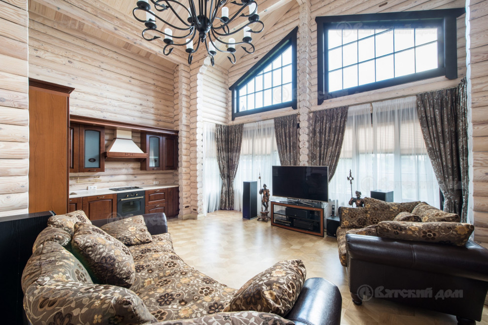 Деревянный дом из оцилиндрованного бревна ОБ-300-31 (Вятский Дом)