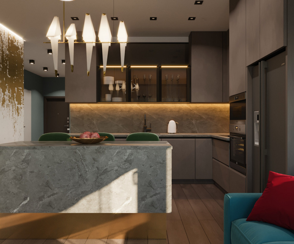 Кухня-гостиная из проекта "Horizont"