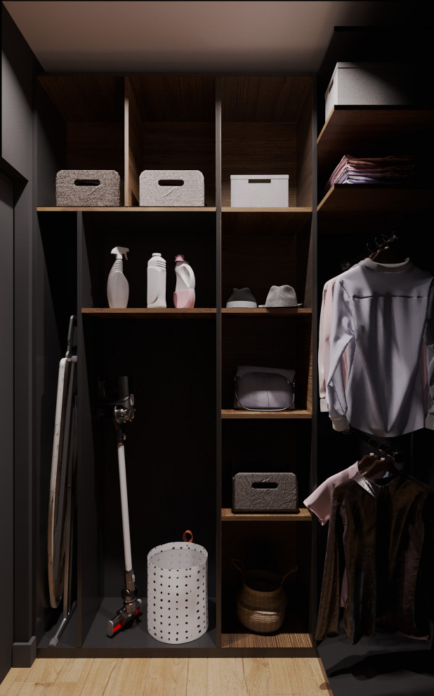 Евро однокомнатная квартира в монохромной гамме  в ЖК Московские кварталы