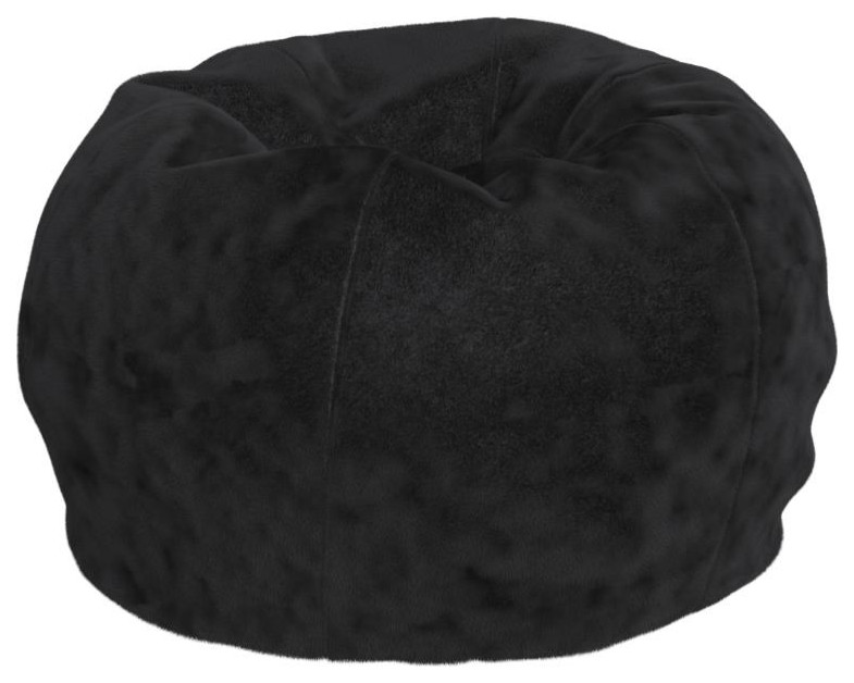 Black Furry Bean Bag Chair Black Modern Bean Bag Chairs By First   Home Design 