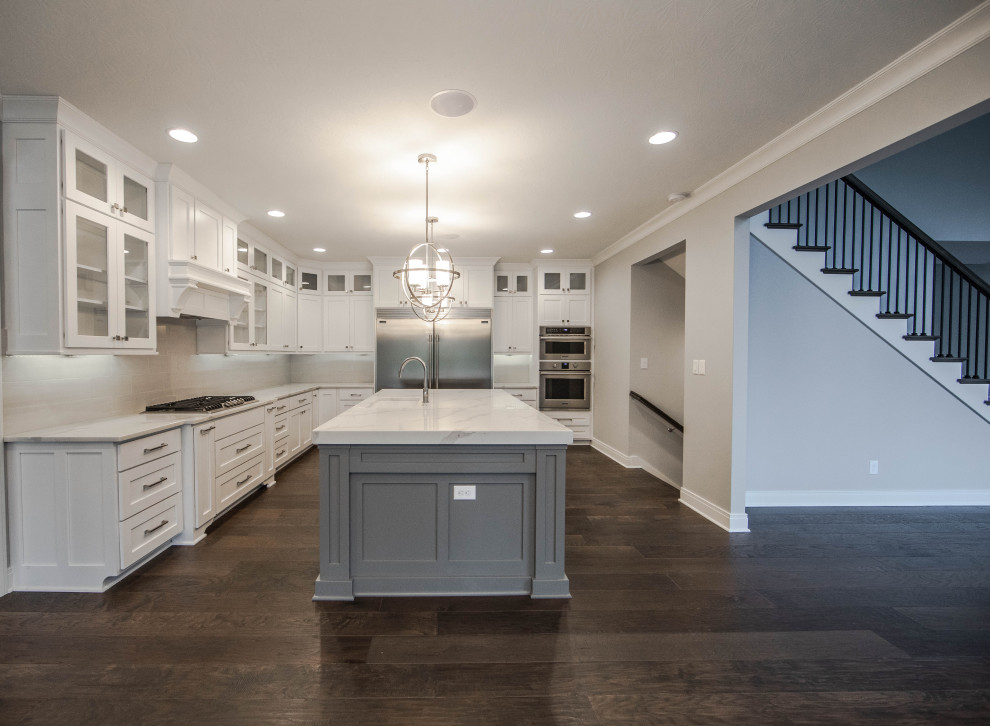 Two Story with Indoor Basketball Court - Traditional - Kitchen ...