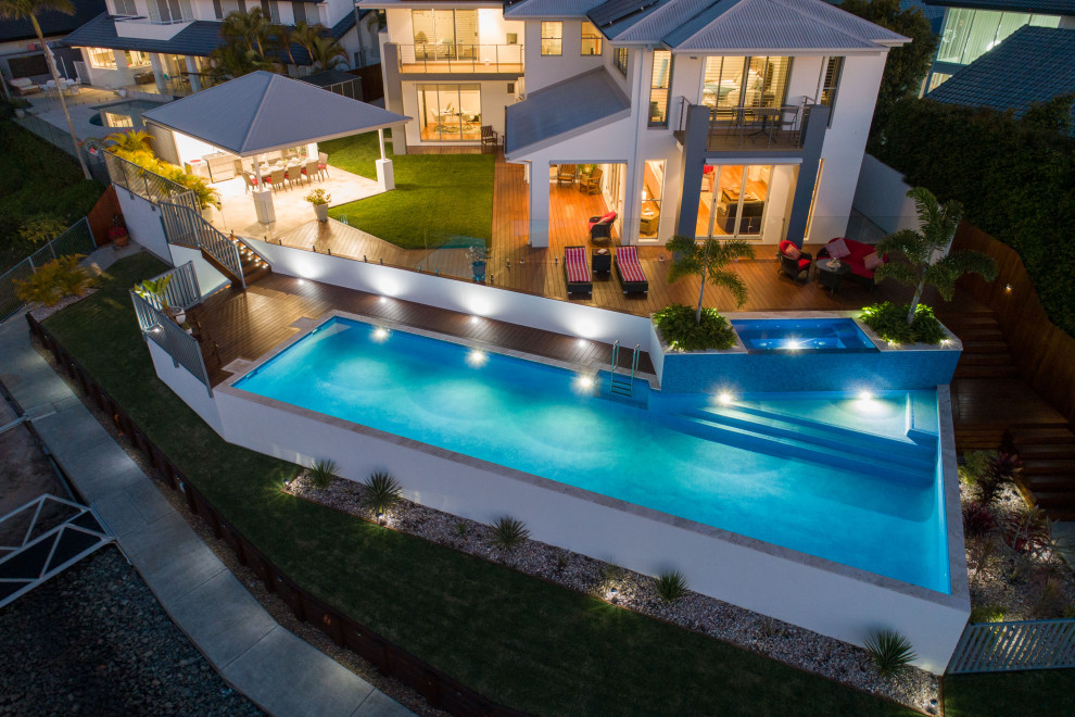 This is an example of a contemporary exterior in Gold Coast - Tweed.