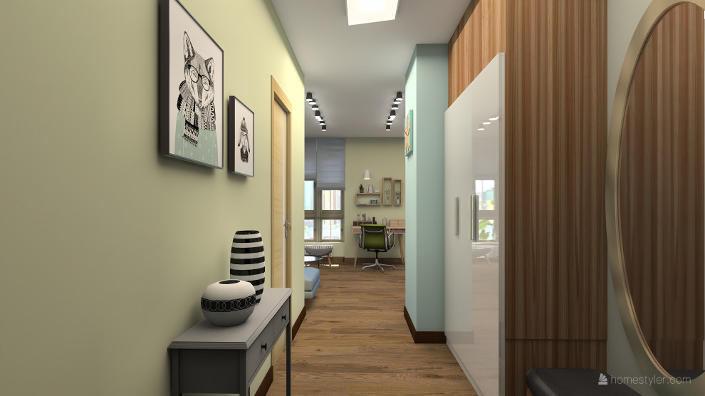 Квартира - студия для сдачи в аренду. Эскизный проект