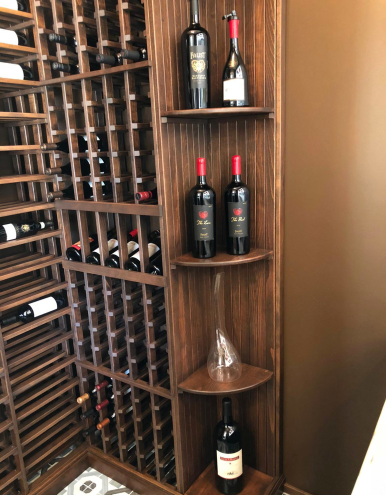 Inspiration for a transitional wine cellar remodel in Phoenix