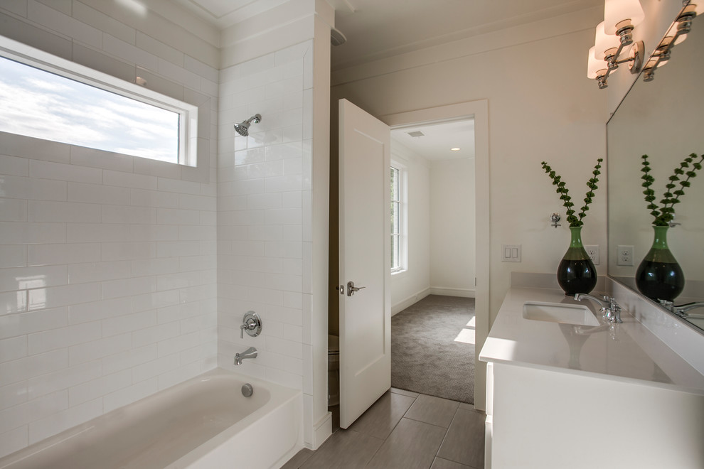 Inspiration for a transitional bathroom remodel in Dallas