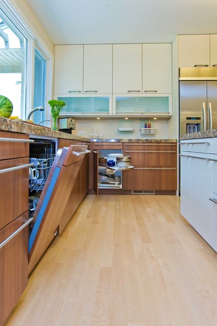 concealed dishwasher in Bay Area kitchen remodel ...