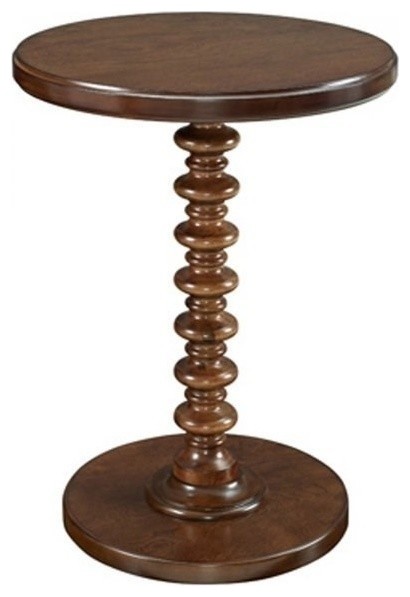 Powell Furniture Hazelnut Round Spindle Table