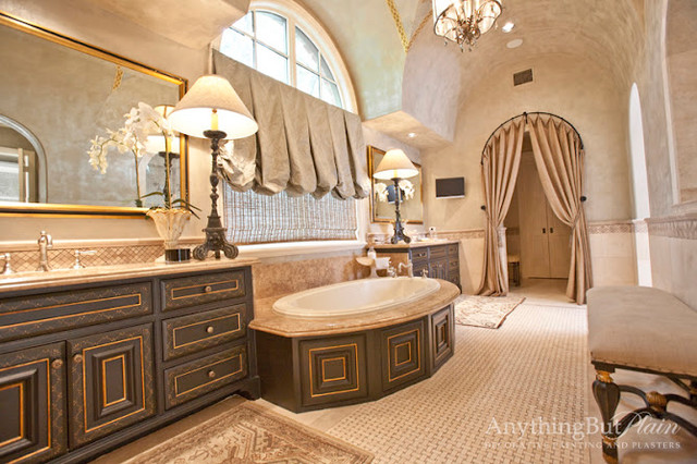 Chinoiserie Cabinetry in Grand Master Bath - Traditional - Bathroom