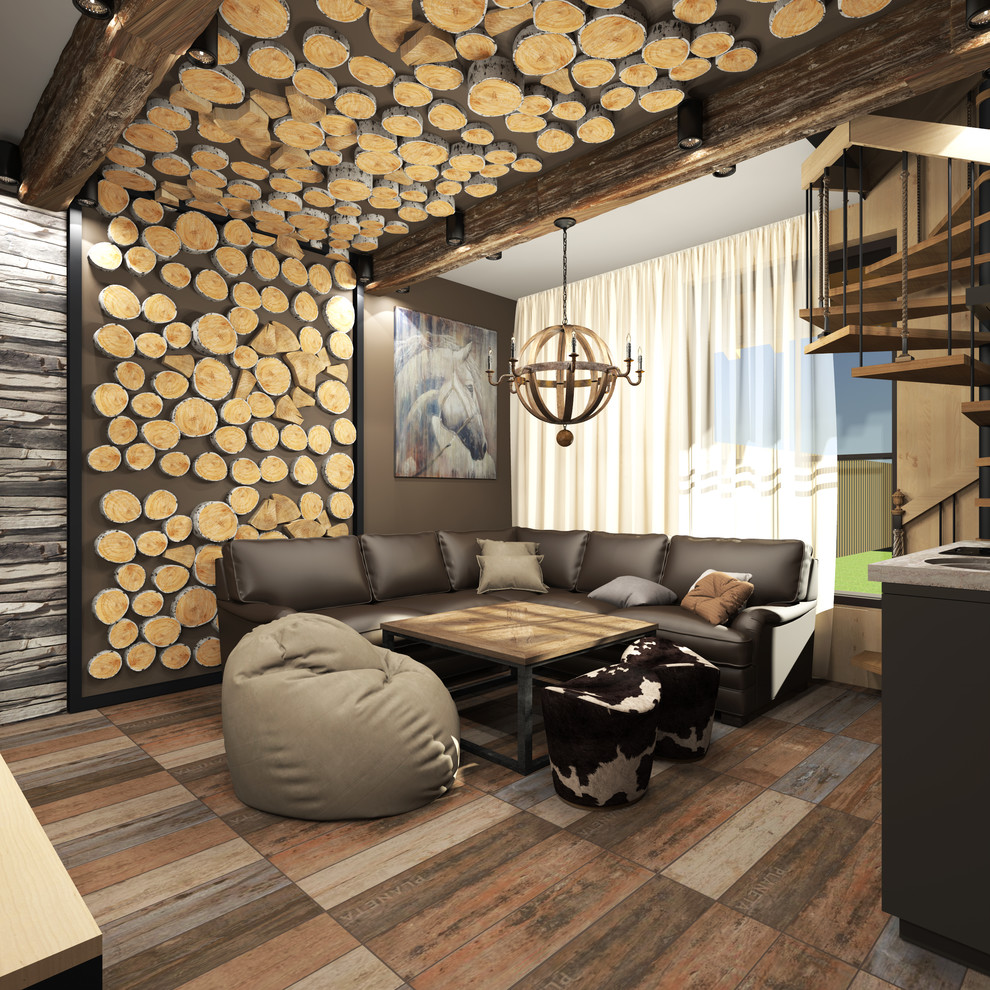 Интерьеры двухэтажной бани. Комната отдыха(вариант 2)