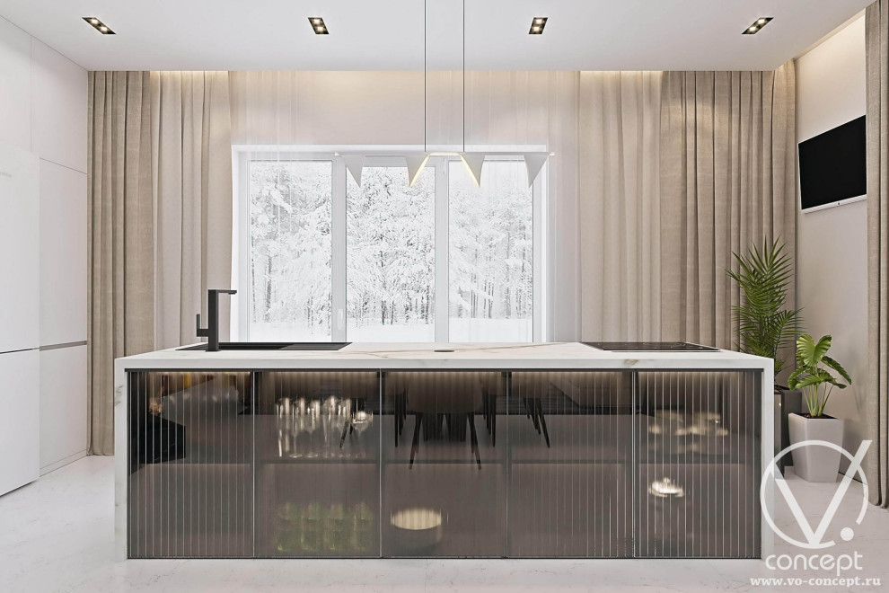 Реконструкция интерьеров дома в подмосковье. 350 м.кв.