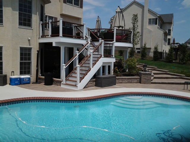 Pool Deck and Patio Design in Harleysville, PA contemporary-terrace