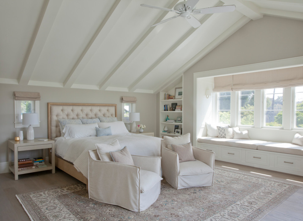 This is an example of a beach style bedroom in San Francisco.