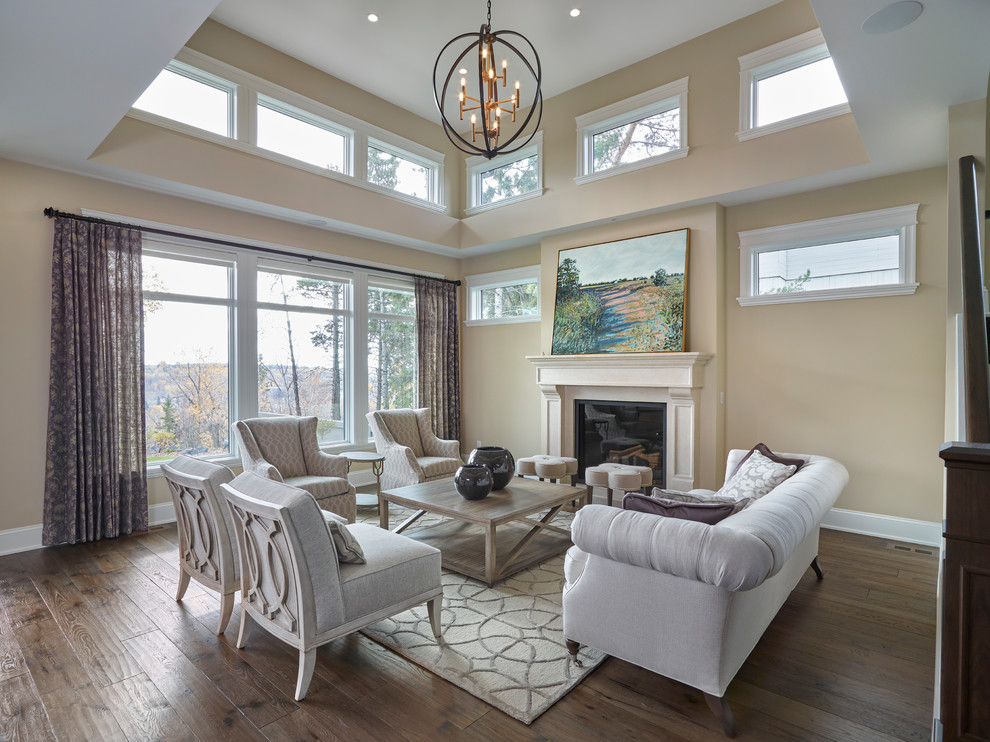 This is an example of a traditional family room in Edmonton.