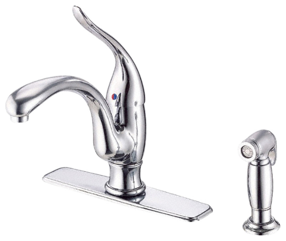 Danze D405521 One Handle Kitchen Faucet W/ Spray Chrome