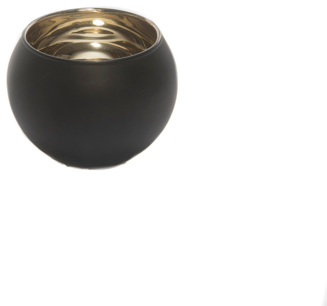 Small Emily Black Tea Light Candleholder