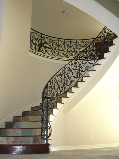 Custom Wrought Iron - Traditional - Staircase - Houston ...