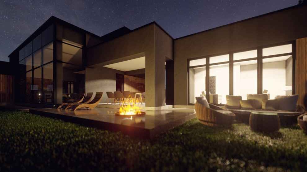 Проект дома с плоскими кровлями