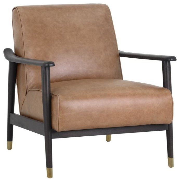 Lindsey Chair Mille Camel Leather, Camel Colored Leather Chairs