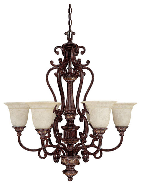 Capital Lighting Chesterfield 6 Light Chandelier Chesterfield Brown Mediterranean Chandeliers By Shopfreely Houzz