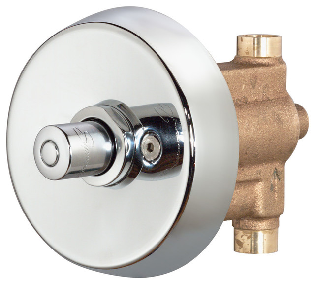 Showeroff Metering Shower Valve and Trim, Chrome Transitional Tub