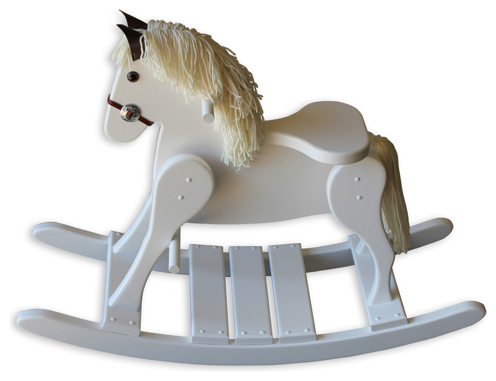 white rocking horse