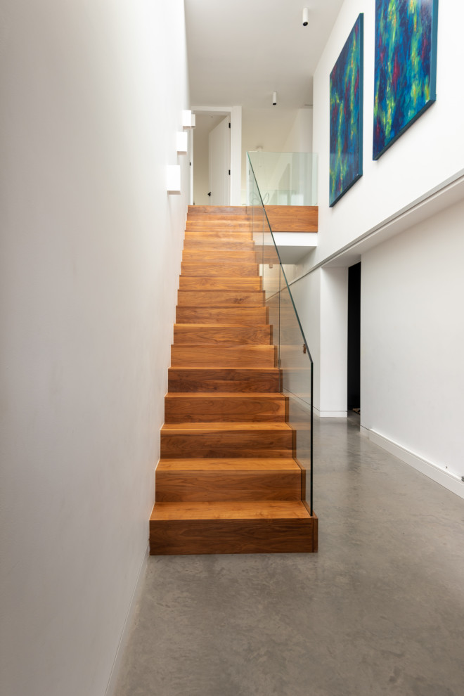 New Walnut Staircase | Cut string with Frameless Glass | Altrincham ...