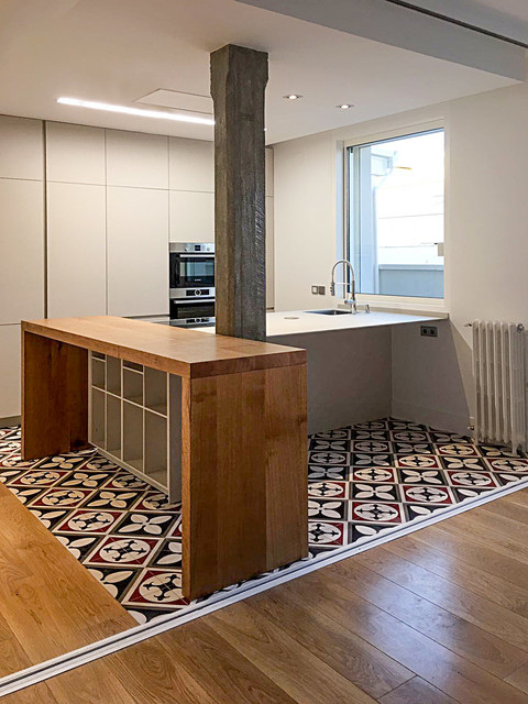 &Aacute;tico-loft minimalistisch-kueche