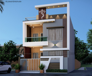 Indian Residential Building Plan And Elevation