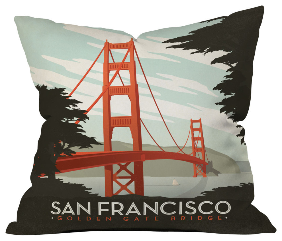 Anderson Design Group San Francisco Outdoor Throw Pillow