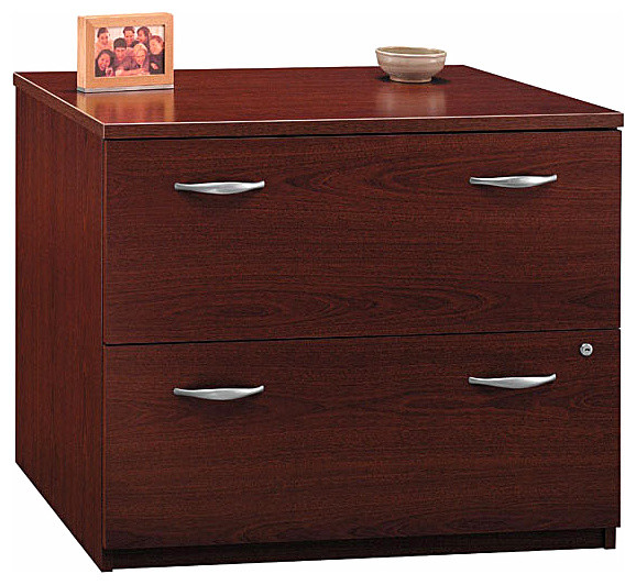 Lateral Assembled File in Mahogany, Series C Contemporary