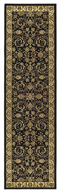 Safavieh Lyndhurst Collection Black/Ivory Runner Rug (2'3" x 6')