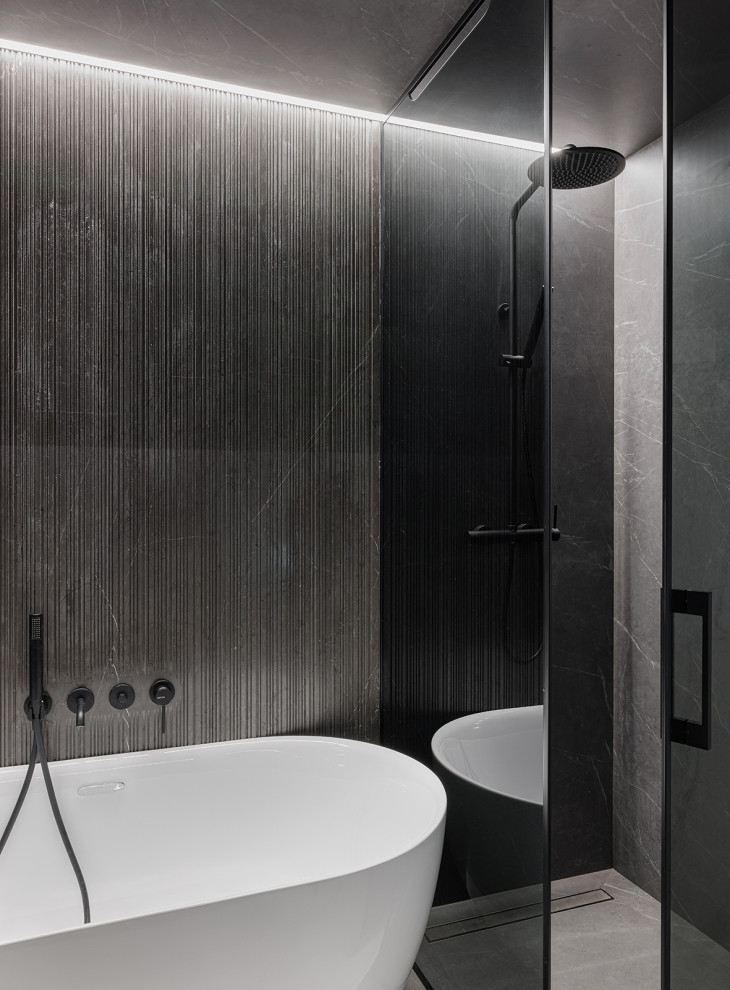 Монохромная квартира 90 м2 на Садовом кольце