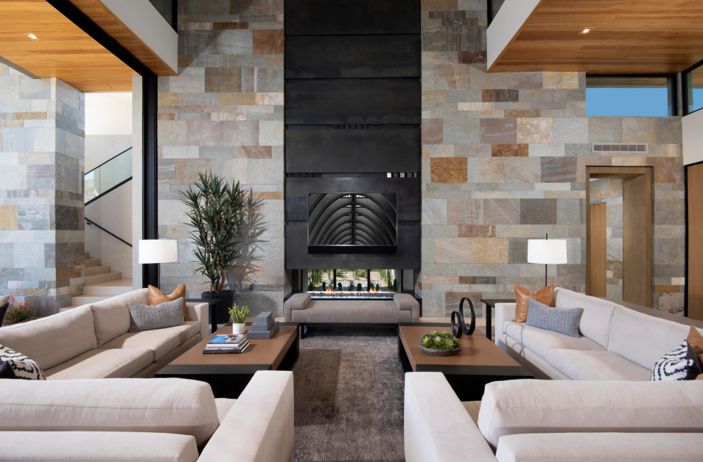 Inspiration for a contemporary living room in Phoenix.