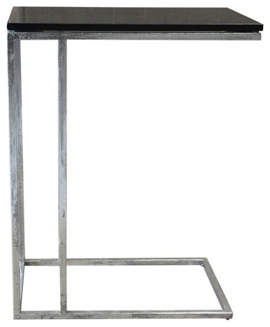 Antonius Iron Side End Table With Marble Top