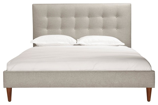 Monty Upholstered Bed, Beige, King